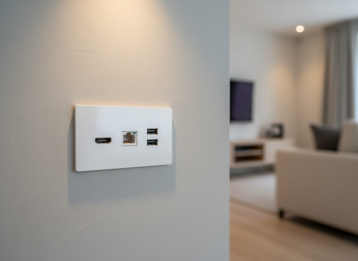 Multimedia Outlet System What Is a Media Socket? HDMI Plates & Multimedia Outlets | Media Wall ...